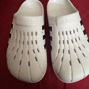 Adidas Womens Adilette Clog White Sport Sandals Size 9 (2447533)